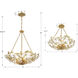 Marselle 6 Light 24 inch Antique Gold Chandelier Ceiling Light