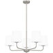Gallagher 5 Light 28 inch Brushed Nickel Chandelier Ceiling Light