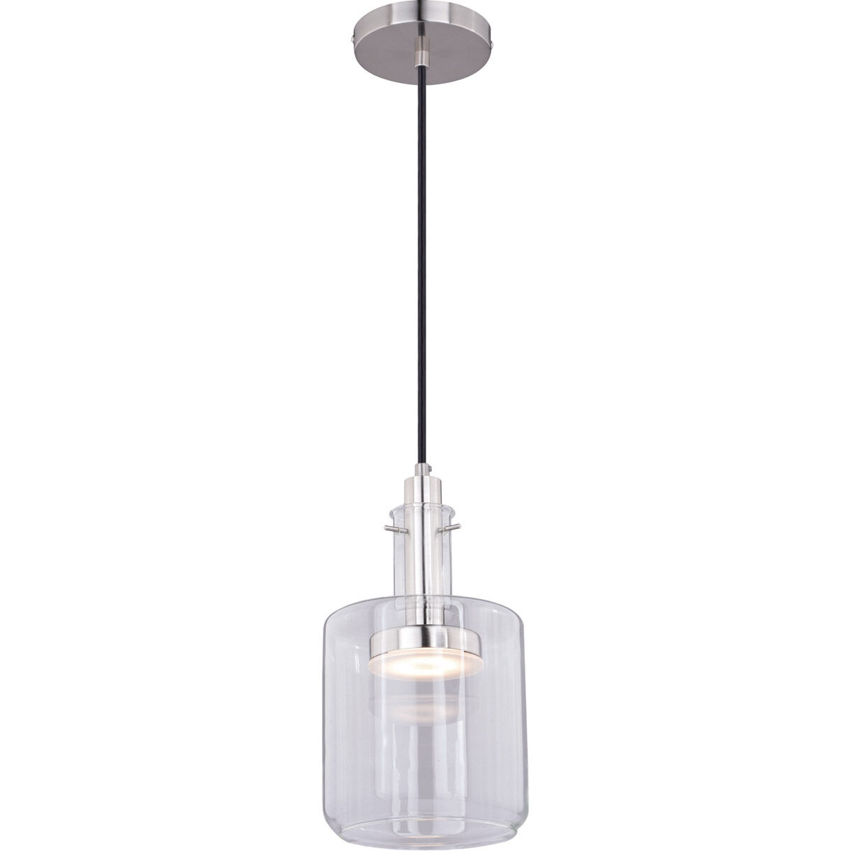 Bunsen LED 7 inch Satin Nickel Mini Pendant Ceiling Light