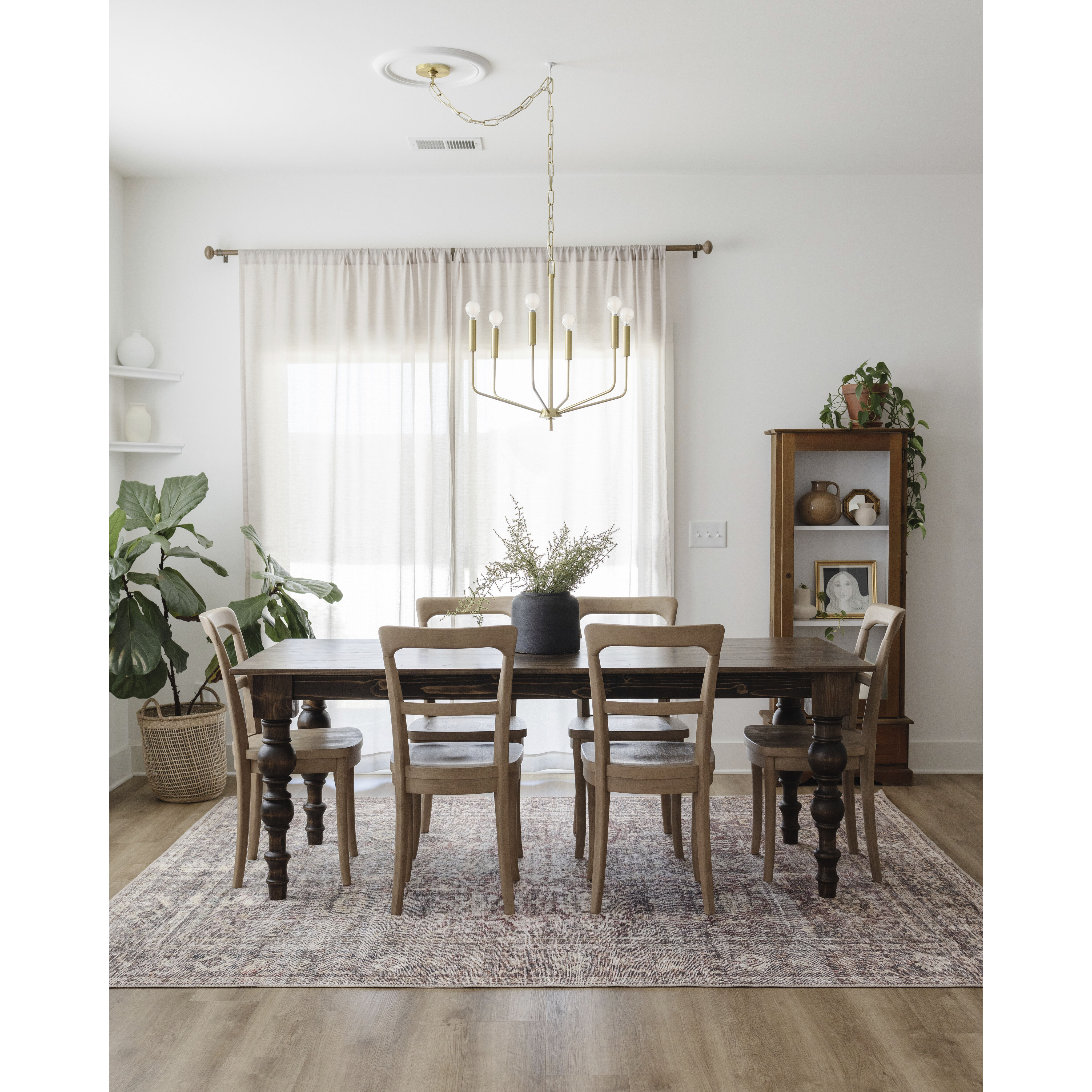 Bailey 6 Light 24 inch Aged Brass Chandelier Ceiling Light