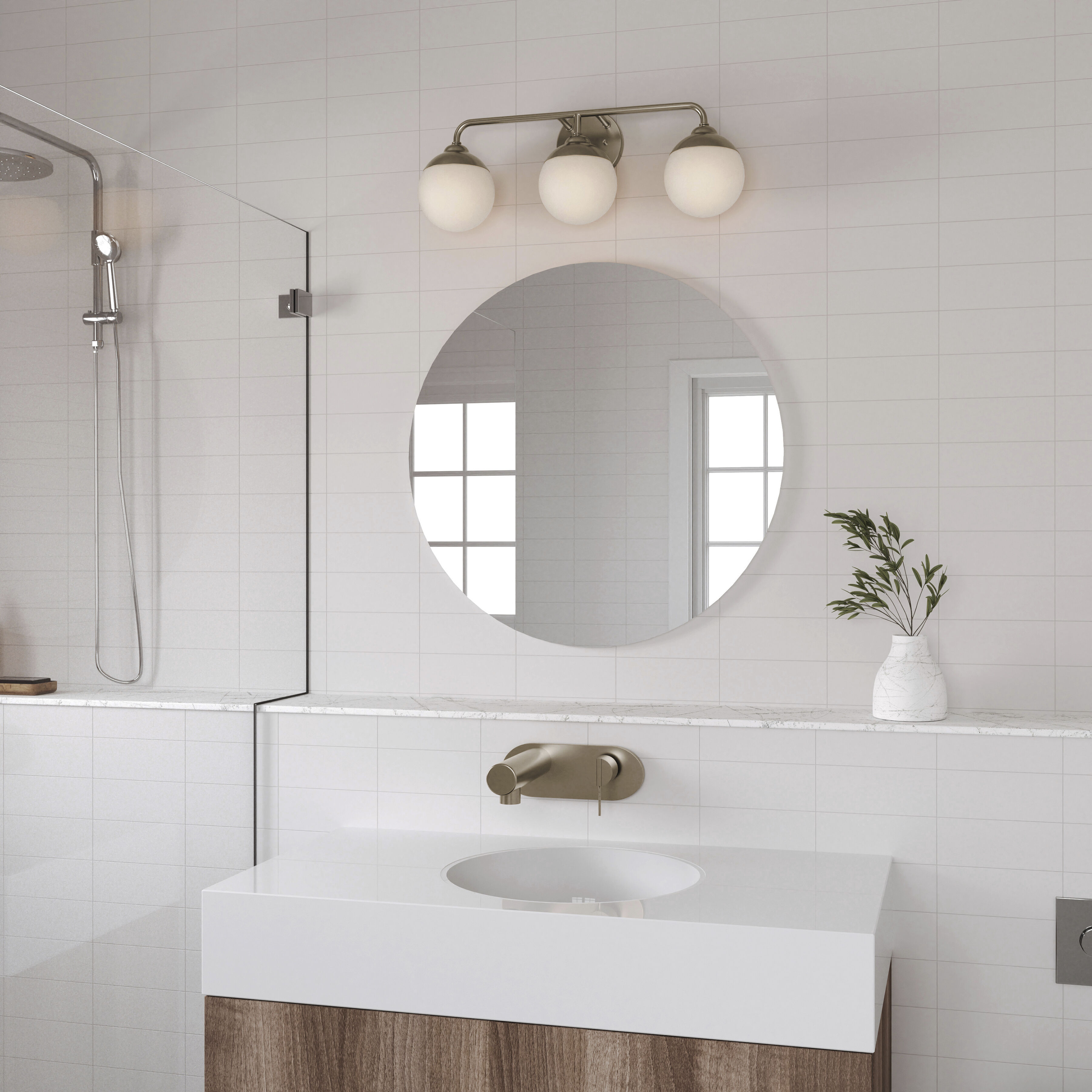 Fairbanks Vanity Light Wall Light in Brushed Nickel