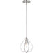 Knox 1 Light 9 inch Satin Nickel Mini Pendant Ceiling Light