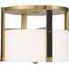 Chelsea 4 Light 20 inch Soft Brass Semi Flush Ceiling Light