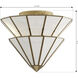 Jaxen 3 Light 17.75 inch Legacy Brass Semi-Flush Mount Ceiling Light