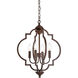 Sandara 4 Light 16 inch Weathered Oak Pendant Ceiling Light