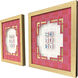 Mahjong Pink and Blue and Green and Multi Framed Art