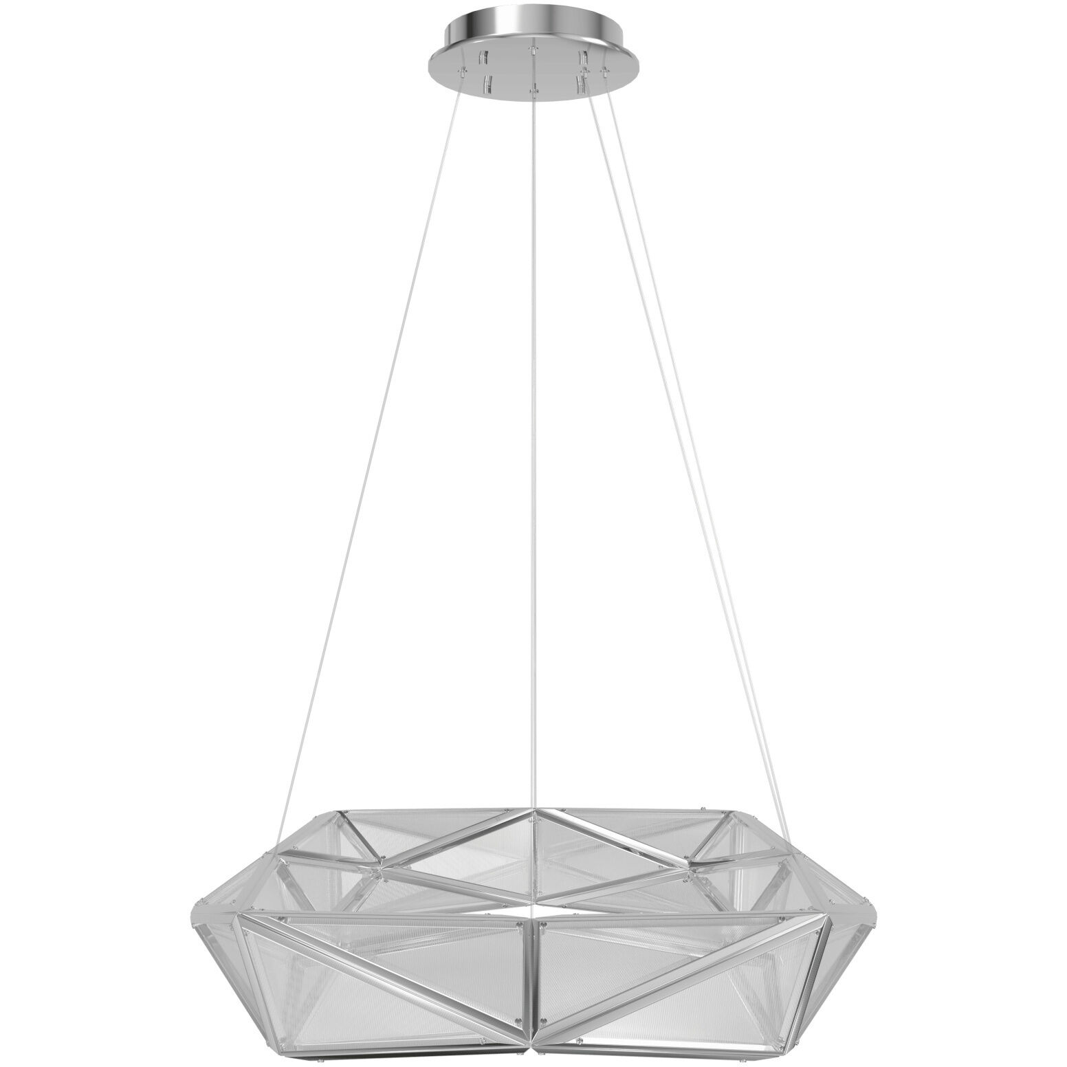 Seoul LED 35 inch Chrome Pendant Ceiling Light