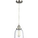 Jenny 1 Light 6 inch Brushed Nickel Pendant Ceiling Light