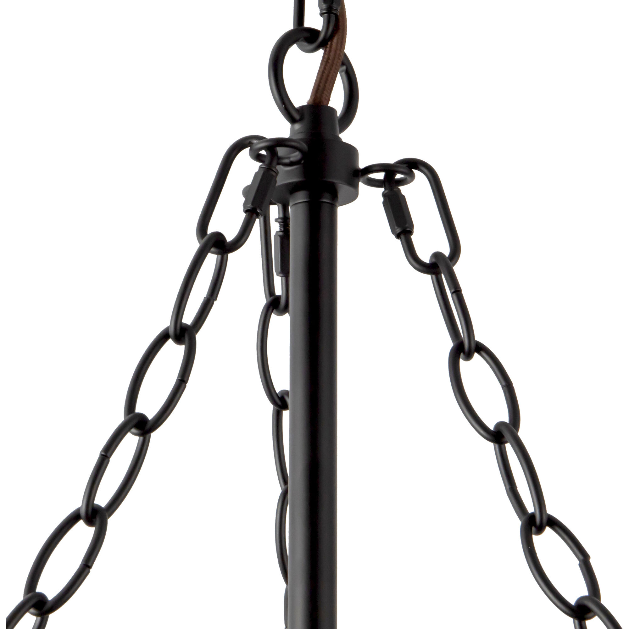 Alora Mood Faye 6 Light 24.13 inch Matte Black and Smoked Solid Glass Chandelier Ceiling Light in Smoked Glass