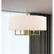 Meridian 6 Light 24 inch Brushed Nickel Pendant Chandelier Ceiling Light