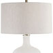 Whiteout 30 inch 150.00 watt Mottled Aged White and Brushed Nickel Table Lamp Portable Light