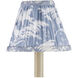 Aviary Dusty Blue and Ivory 6 inch Chandelier Shade