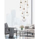 Aster LED LED Novel Brass Chandelier Ceiling Light, Round Multi-Pendant