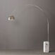 Iconic 95 inch 14 watt Satin Nickel and White Arc Floor Lamp Portable Light in Satin Nickel Steel