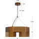 Bosco 24.25 inch Walnut Chandelier Ceiling Light