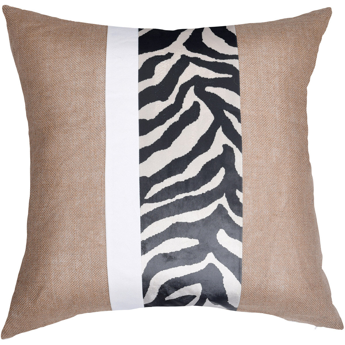 Dann Foley 24 inch Brown and Black and White Decorative Pillow