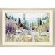 Beyond the Path Blue and Green and Purple and Yellow Framed Art