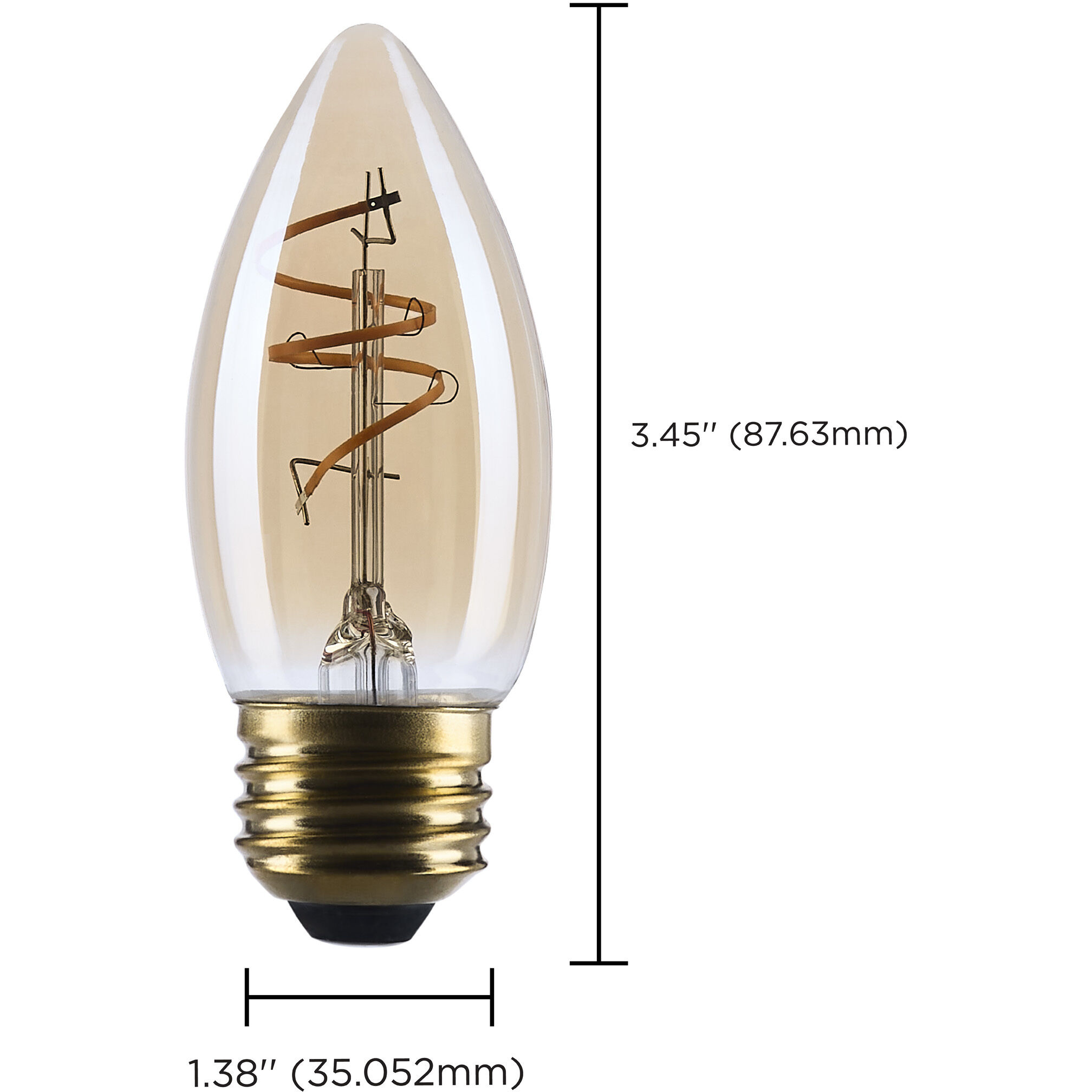 Lumos LED C11 E26 3.5 watt 120 2000K LED, LED Filament