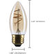 Lumos LED C11 E26 3.5 watt 120 2000K LED, LED Filament