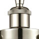 Dover 1 Light 6.5 inch Polished Nickel Semi-Flush Mount Ceiling Light in Seedy Glass