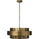 Orbit 4 Light 30 inch Antique Brass Chandelier Ceiling Light