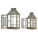 Classic Scape 14.2 inch Zinc and Brown Outdoor Lantern, Set of 2