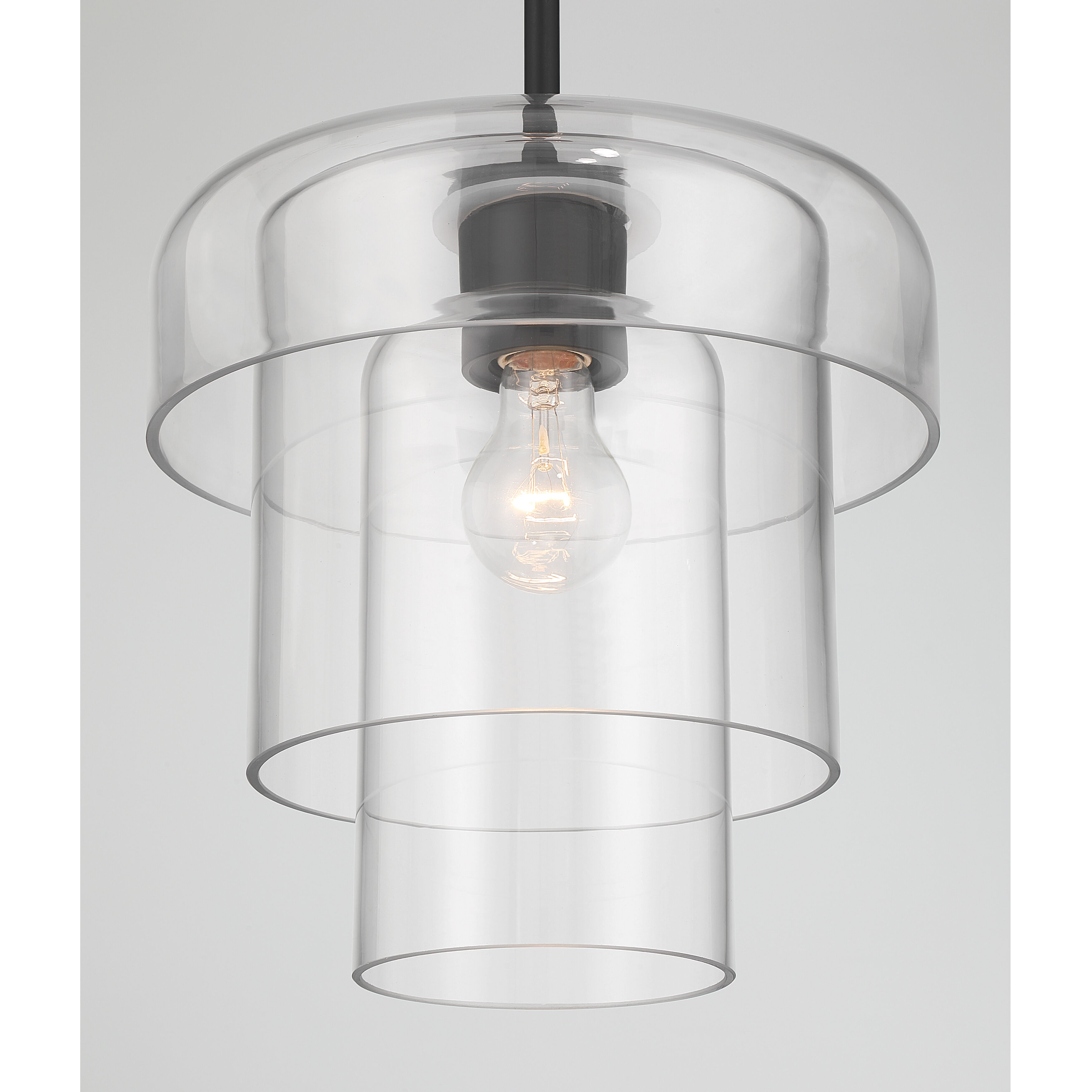 Velique 1 Light 11 inch Dark Matte Black Pendant Ceiling Light