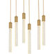 Weston 6 Light 32 inch Satin Gold Pendant Ceiling Light