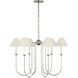 Amber Lewis Ingela LED 36 inch Polished Nickel Chandelier Ceiling Light