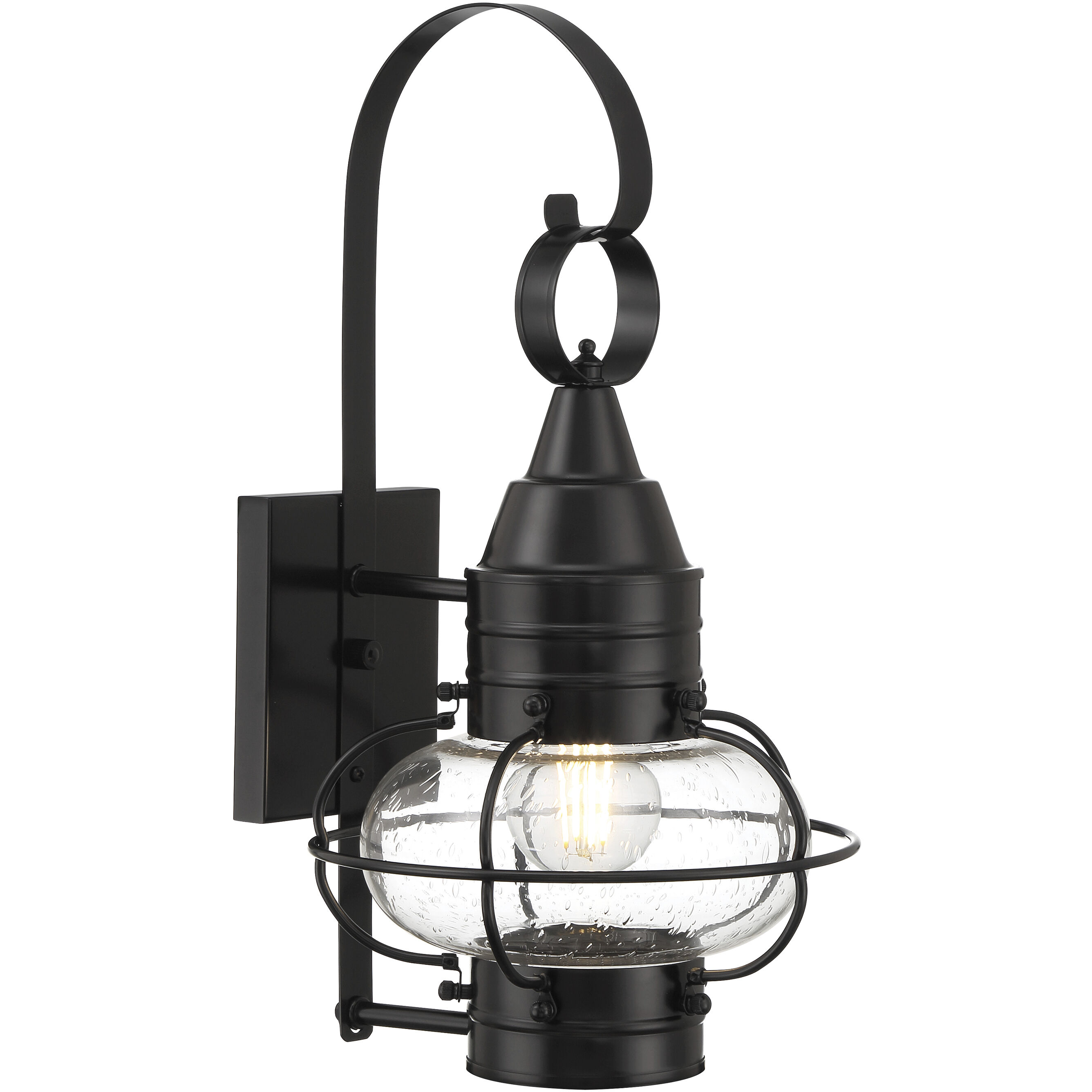 Classic Onion 1 Light 16 inch Black Outdoor Sconce