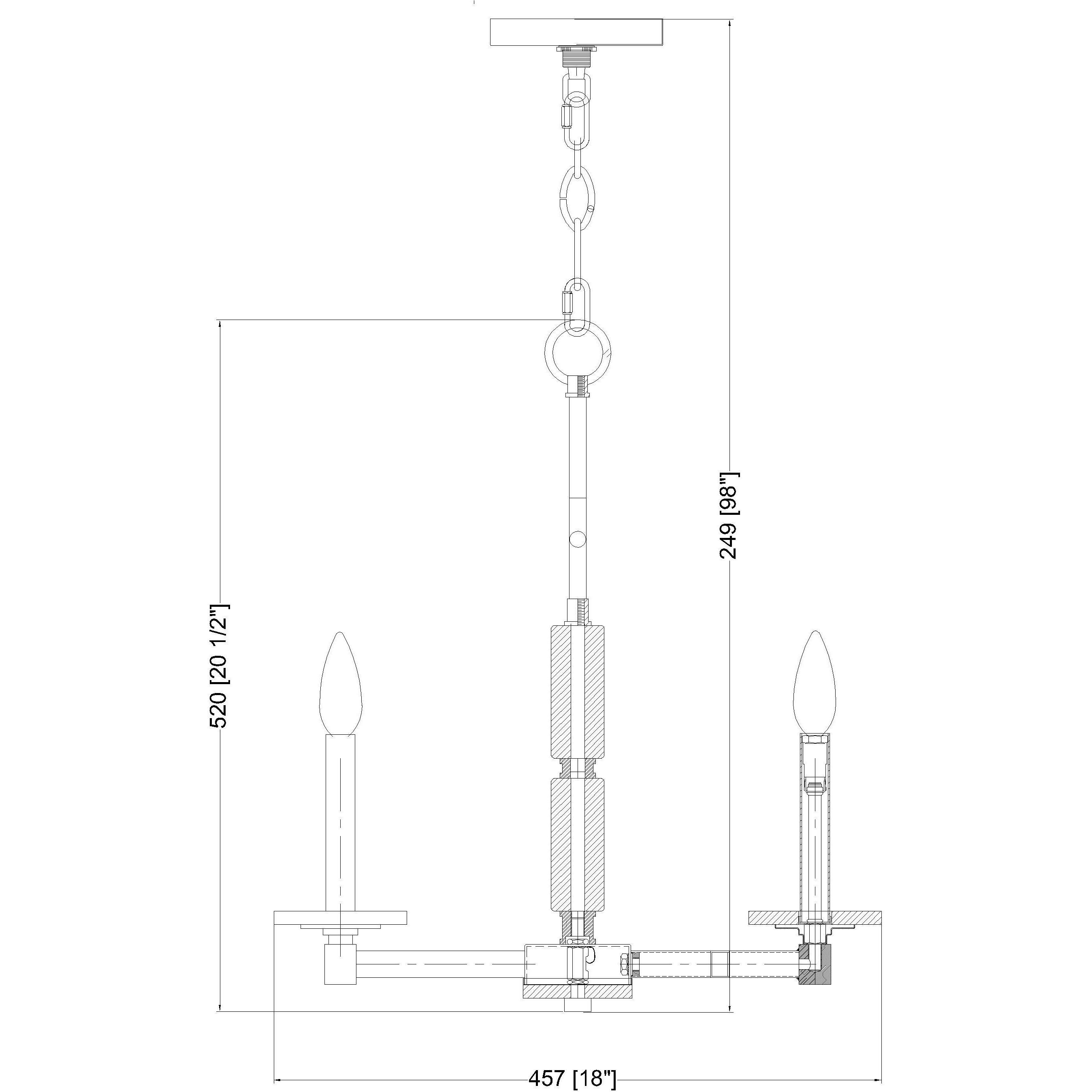 Kaden 5 Light 18 inch Modern Gold Chandelier Ceiling Light