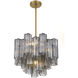 Addis 4 Light 17.75 inch Aged Brass Mini Chandelier Ceiling Light in Smoke