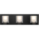 Bolo 3 Light 22 inch Black Vanity Light Wall Light