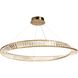 Stella LED 39.5 inch Brushed Brass Pendant Ceiling Light in Black and Brass