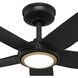 Zentech 44 inch Matte Black Outdoor Ceiling Fan