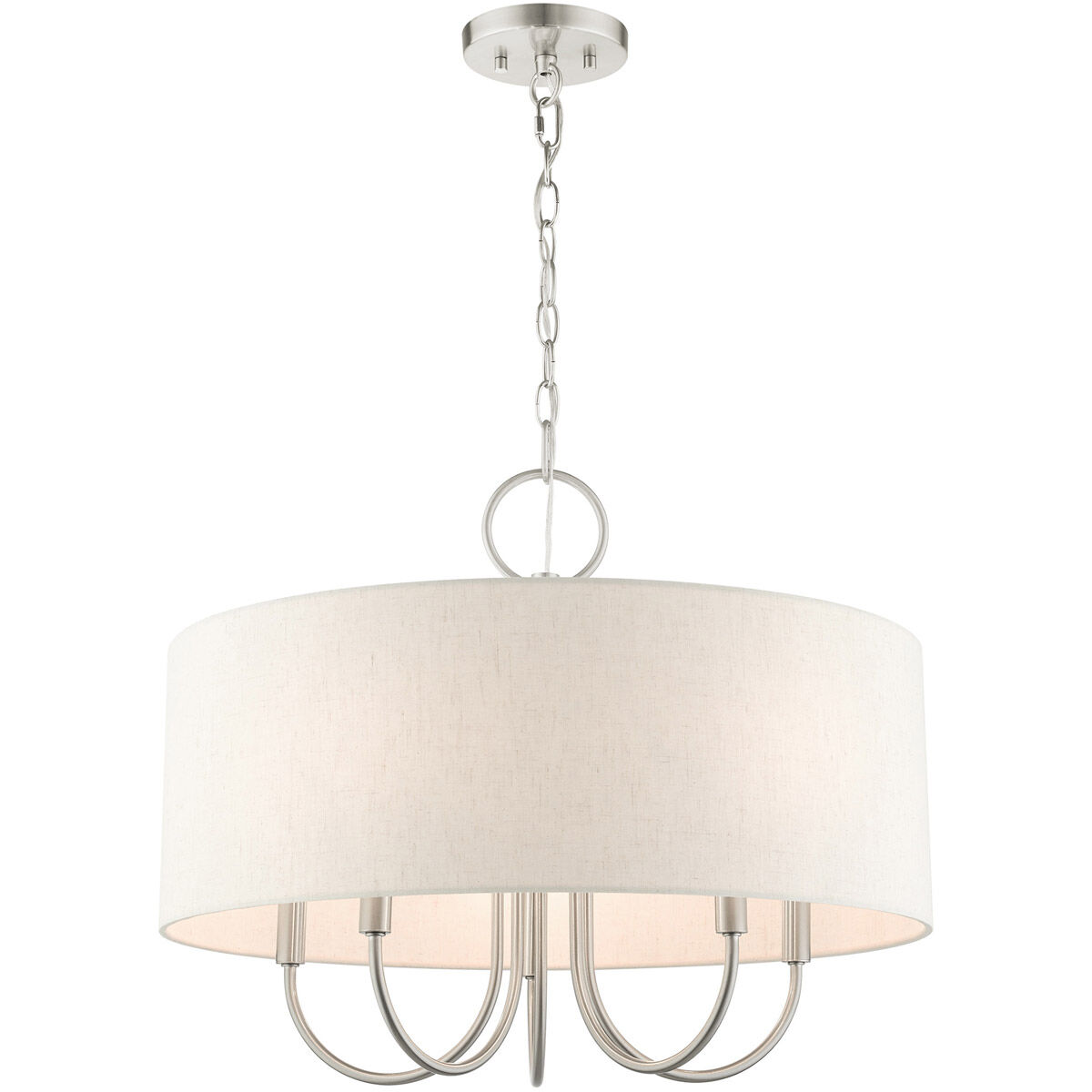 Blossom 5 Light 22 inch Brushed Nickel Pendant Chandelier Ceiling Light