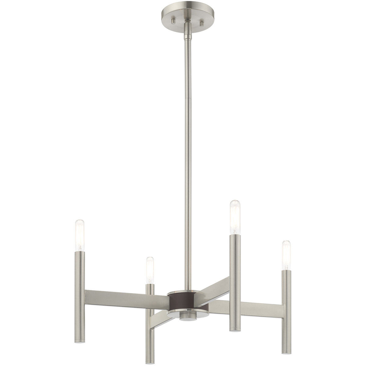 Copenhagen 4 Light 20 inch Brushed Nickel Mini Chandelier Ceiling Light
