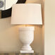 Carnegie 34.75 inch 60 watt White Faux Alabaster Table Lamp Portable Light