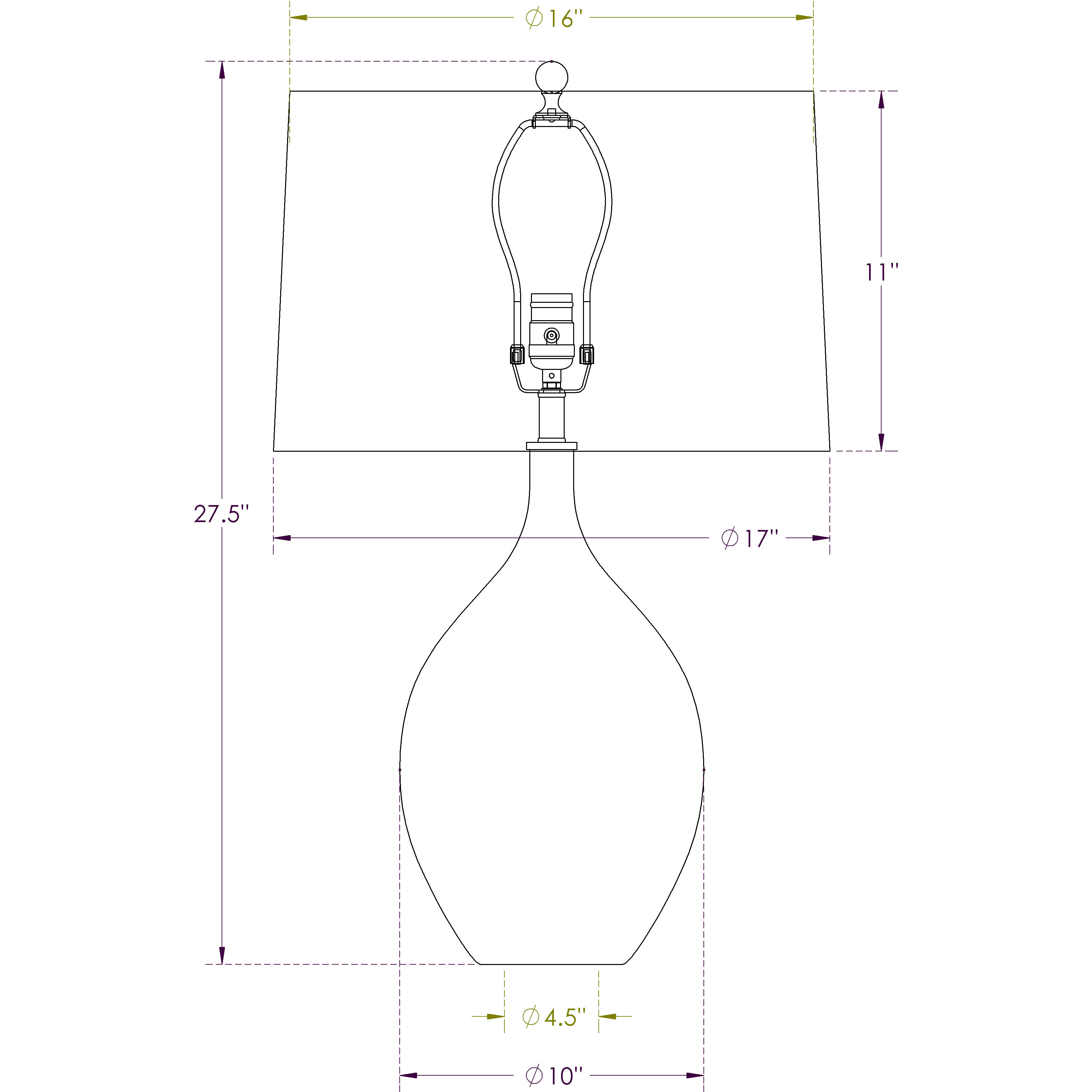 Malone 27.5 inch 150.00 watt Grey-Blue Table Lamp Portable Light