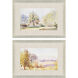 Placid/Repose / Sunrise/Serene Multi and Orange and Green and Blue Framed Art