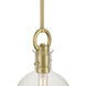 Glanora 1 Light 8 inch Vintage Brass Mini Pendant Ceiling Light
