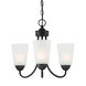 Malone 3 Light 18 inch Matte Black Chandelier Ceiling Light