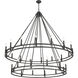 Dennison 28 Light 60 inch Matte Black Chandelier Ceiling Light