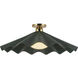 Furrow 1 Light 25 inch Pine Green Semi-Flush Mount Ceiling Light