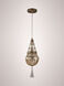 Arbelos 1 Light Soft Gold with Champagne Crystal Mini Pendant Ceiling Light