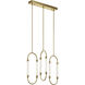 Delsey LED 9.5 inch Champagne Gold Chandelier Ceiling Light, Linear (Single)