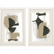 Geometrics Beige and Brown and Neutral and White Framed Art