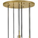 Cosette 9 Light 19.75 inch Heritage Brass Pendant Ceiling Light