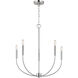 Greenwich 5 Light 24.13 inch Brushed Nickel Chandelier Ceiling Light