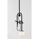 Mingle LED LED 6 inch Black/Satin Nickel Single Pendant Ceiling Light in Black and Satin Nickel